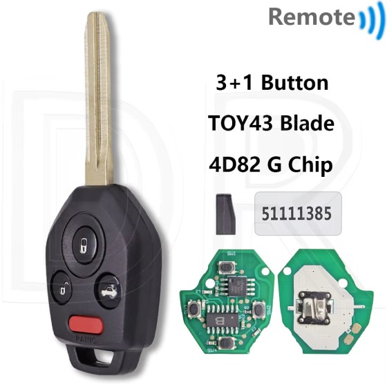 2012-2019 Subaru / 4-Button Remote 433Mhz Head Key / CWTWBU766 / B110 / G Chip / Canada ONLY (AFTERMARKET)